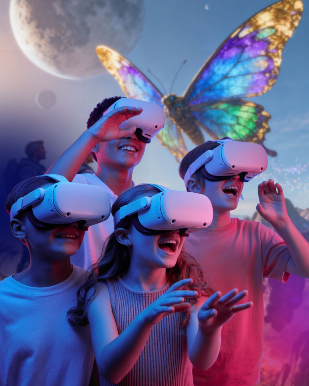 Children birthday party VR headsets mobile entertainment Plymouth